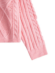 V Neck Long Sleeve Pullover Sweater
