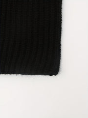 Solid Lantern Sleeve Cold Shoulder Jumper