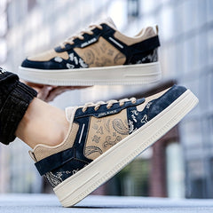 Men's Rope Lace Casual Sneakers for Outdoor Walk