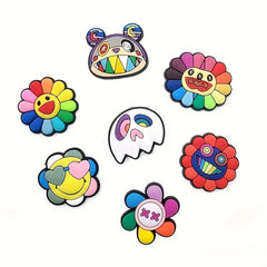 16pcs Cartoon Shoe Charms For Clogs Bubble Slides Sandals Shoe Decorations