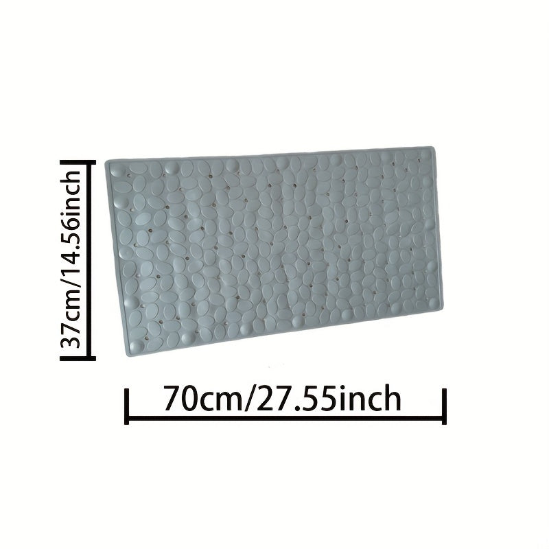 Non Slip Bathtub Mat Soft Rubber Bathroom Bathmat Water resistant Hand Wash