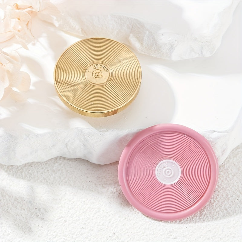 40mm Fire Paint Brass Craft Seal Striped Classical Record
