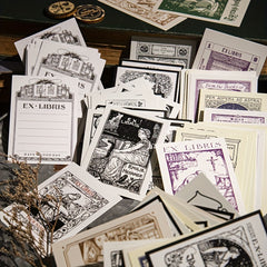 50pcs European American Vintage Writable Paper Journal Diary Material Paper