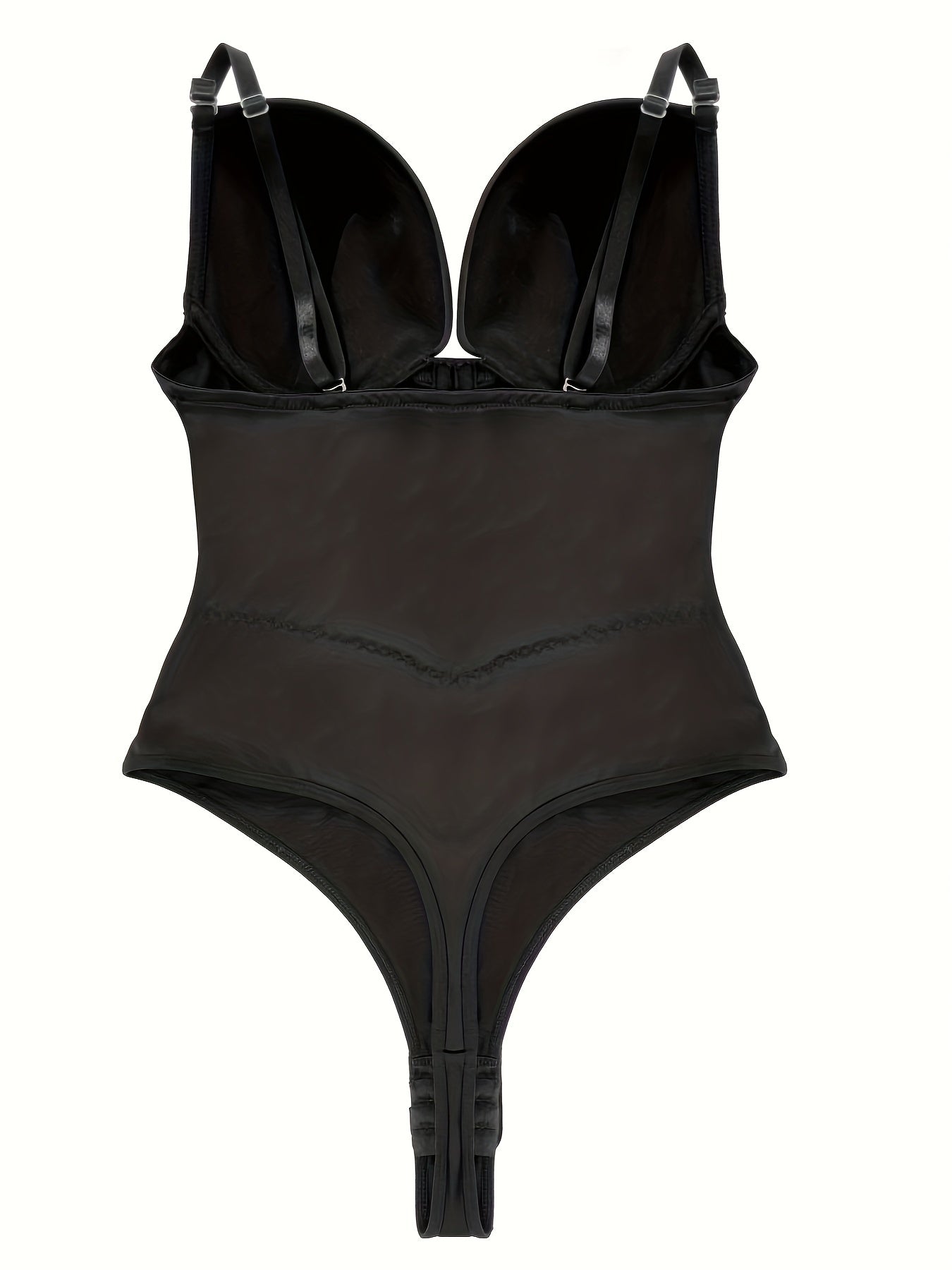 Deep V Push Up Bodysuit Tummy Control Slimmer Body Shaper
