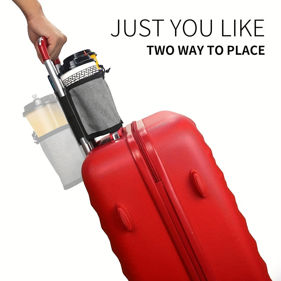 Travel Luggage Armrest Cup Storage Bag Drink Coffee Holder