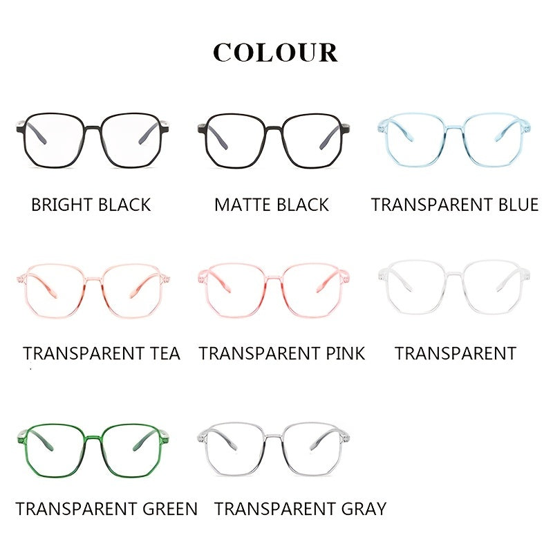 Oversized Light Blocking Glasses Clear Lens Eyeglasses Frame