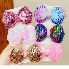 6pcs Sequin Butterfly Hair Ties Set for Girls