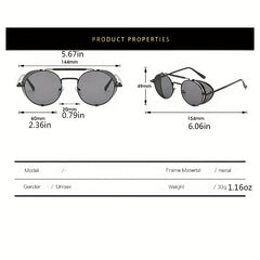 Steampunk Top Bar Sunglasses Retro UV400 Sun Shades Glasses