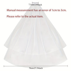 2pcs Bridal Veils with Floral Embroidery for Wedding Ceremonies