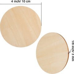 30pcs 10-16cm Round Wood Discs for Crafts Wooden Cutout Tiles Wood Circles