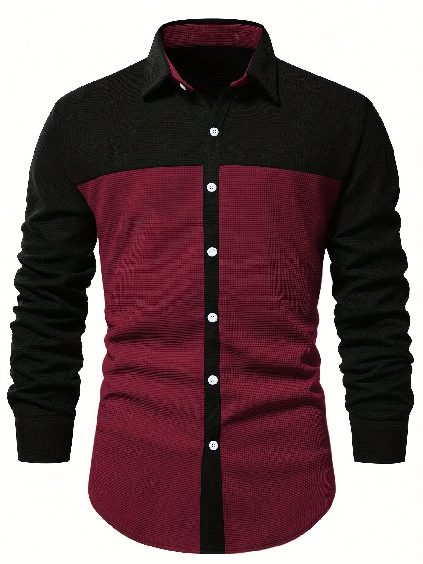Men's Casual Button Up Long Sleeve Shirt