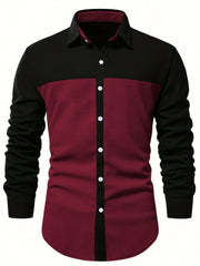 Men's Casual Button Up Long Sleeve Shirt