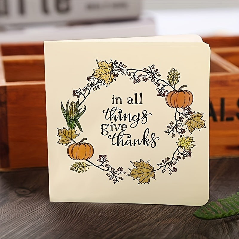 Autumn Wreath Pumpkin Leaf Clear Stamps for Card Making and Album Decor