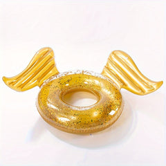 Adult Inflatable Angel Wing Swimming Ring Glitter PVC