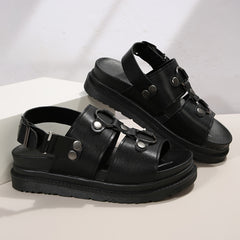Women's Platform Sandals Metal Ring Thick Bottom Sports Sandals