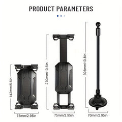 Car Phone Mount Tablet Holder Long Arm Gooseneck Suction Cup Mount