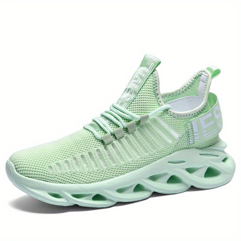 Men's Breathable Lace Up Knit Sneakers Casual Shoes
