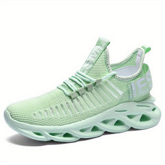 Men's Breathable Lace Up Knit Sneakers Casual Shoes