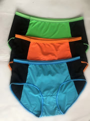 3 Pack Plus Size High Waisted Briefs Set Women's Plus Comfort Panties
