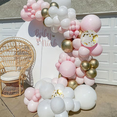 Pink Balloon Garland Kit with Tape, Strip & Ribbons - 177pcs