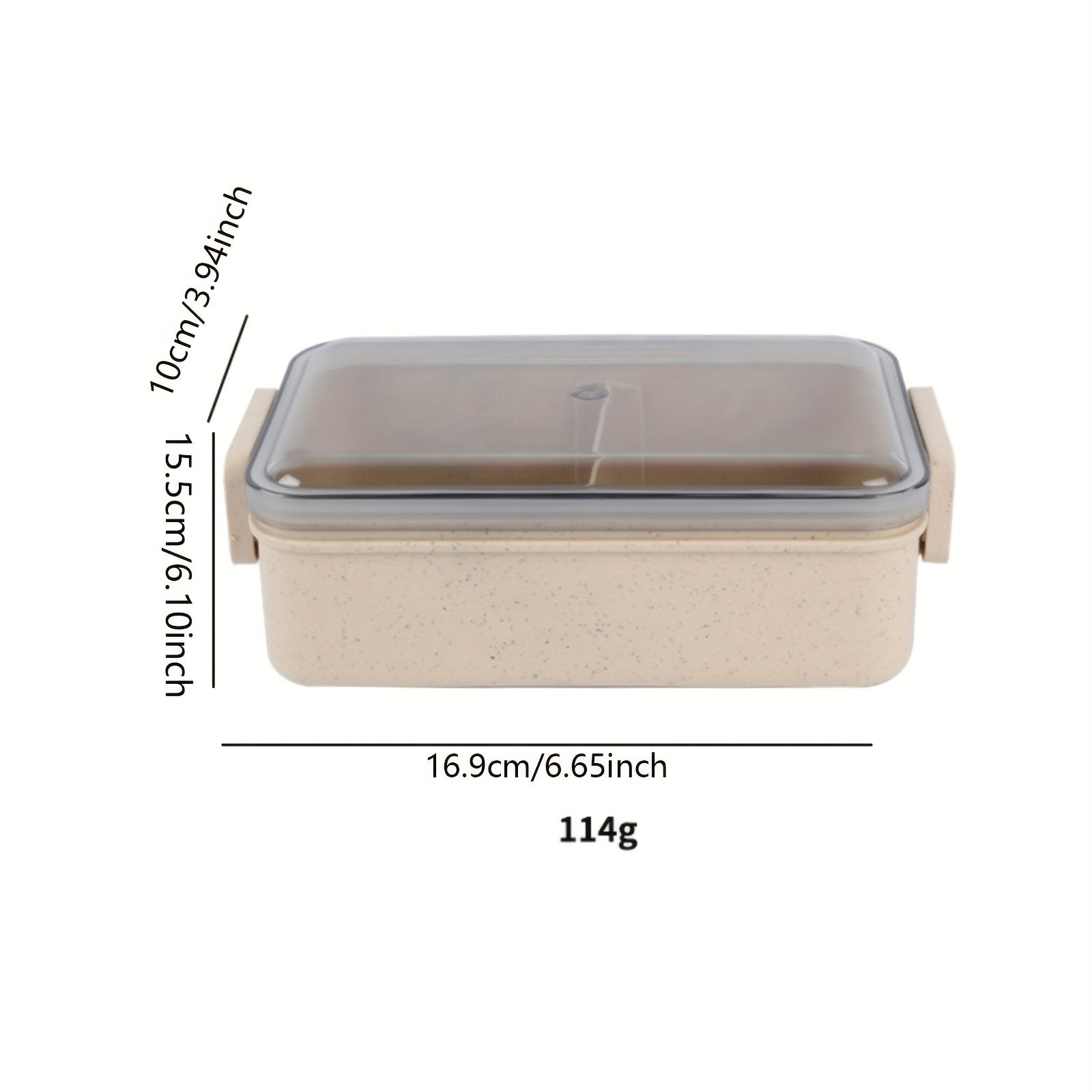Single Layer Wheat Straw Lunch Box Leakproof Food Container