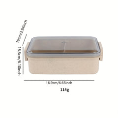 Single Layer Wheat Straw Lunch Box Leakproof Food Container