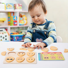 Wooden Expression Matching Game for Kids