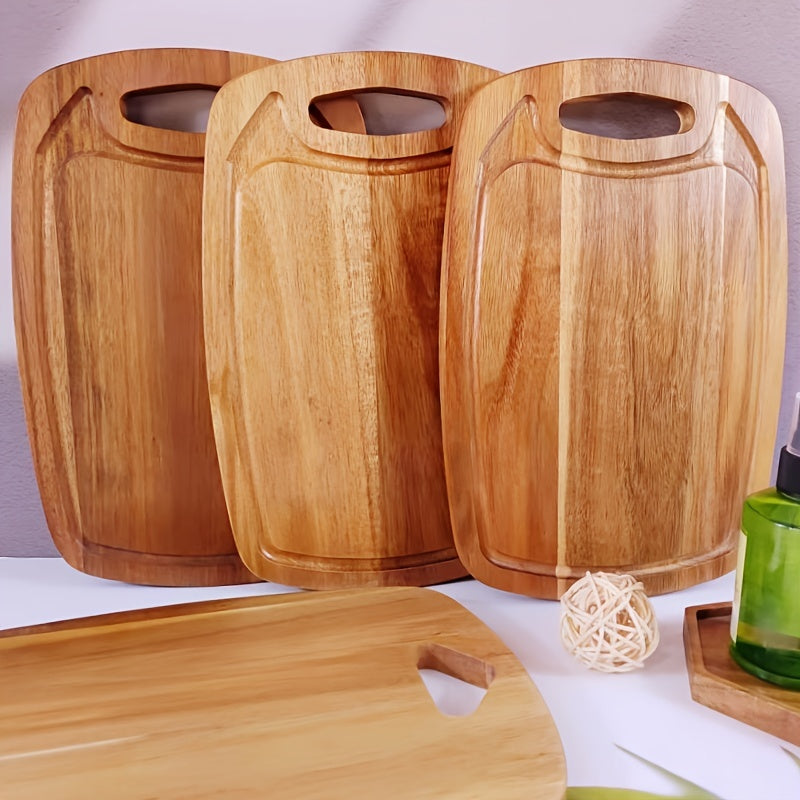 Versatile Wooden Cutting Board for Outdoor Cooking and BBQ