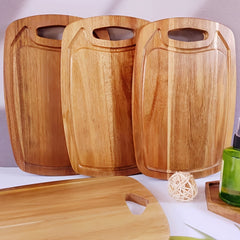 Versatile Wooden Cutting Board for Outdoor Cooking and BBQ