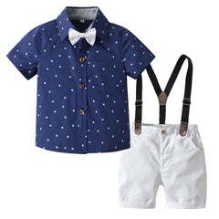 Boys Polka Dot Outfit Shirt & Bow Tie & Shorts