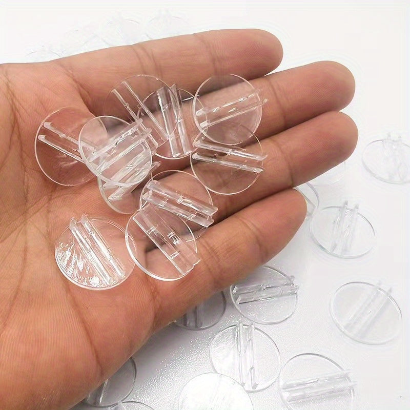 25-50pcs Round Card Holder Game Seat Card Holder Transparent Plastic Base