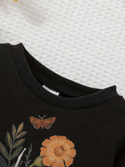 Halloween Print Sweatshirt Baby Boys Long Sleeve Pullover