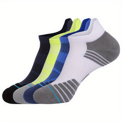 Non Slip Striped Ankle Socks Thick Padded Sports Socks for Hiking Running