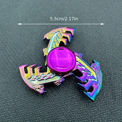 Zinc Alloy Fidget Spinner Rainbow Colors Durable Hand Toy for Boredom