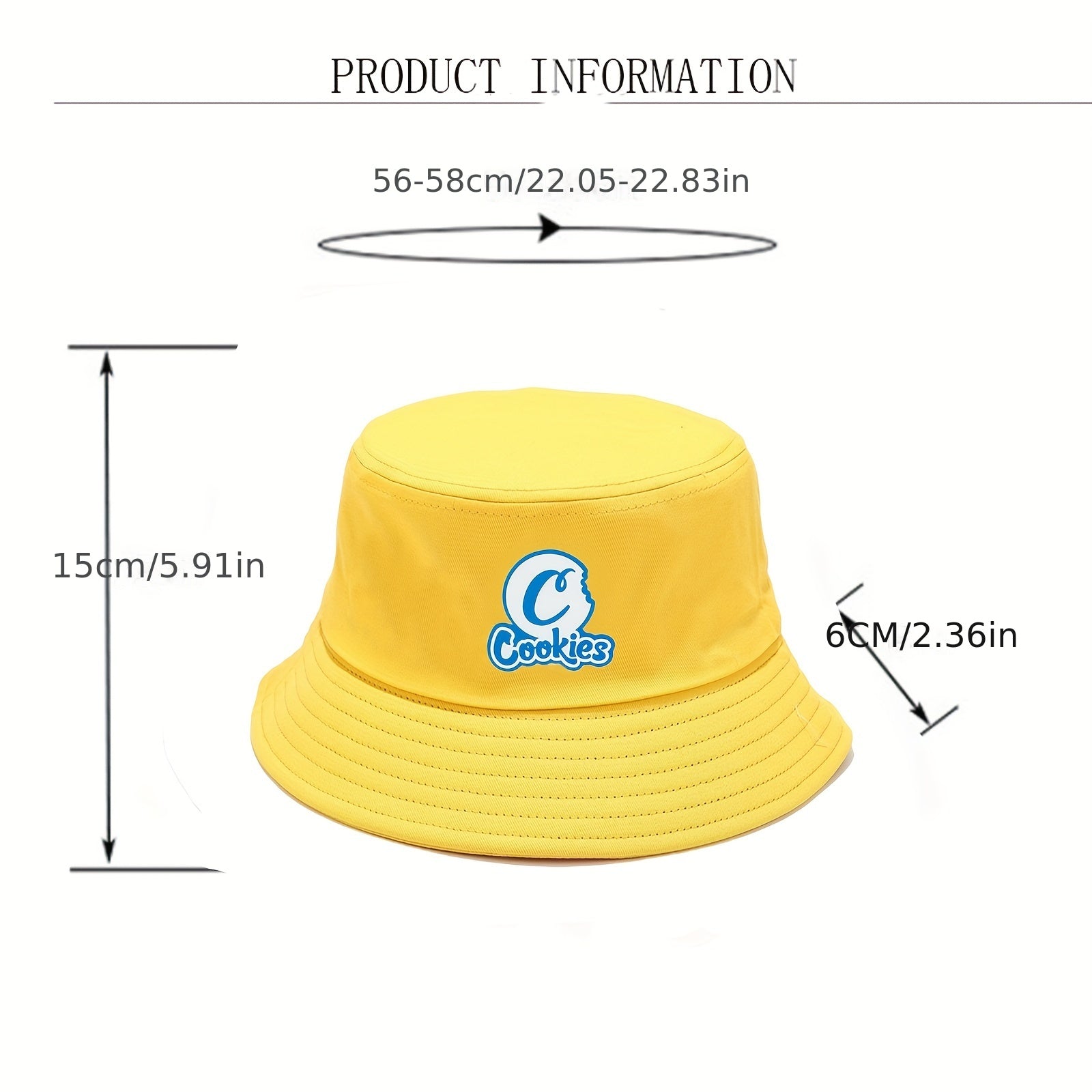 Cookies Printed Bucket Hat Hip Hop Funny Cap Unisex Fisherman Cap
