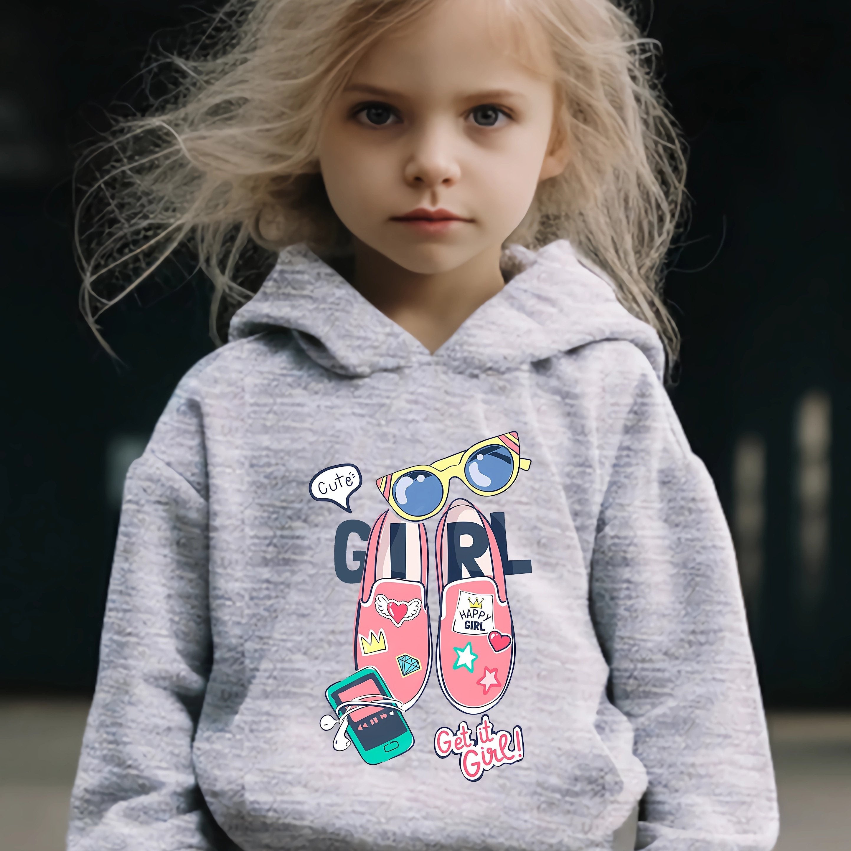 Girls Hooded Sweatshirt & Sweatpants Set