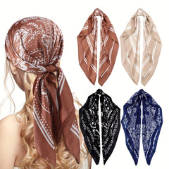 Paisley Bandana Silk Scarf Casual Shawl Hiphop Head Wrap Bag Charm