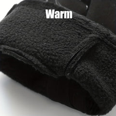 Men's Outdoor Winter Plush Warm Touch Screen Gloves Windproof Waterproof