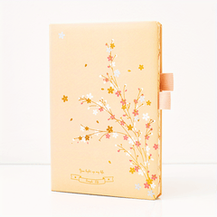 Four Seasons Journal Notebook A5 Size Golden Stamped Flower Border 100gsm 160pg