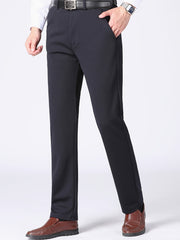 Men's Solid Dress Pants for Business