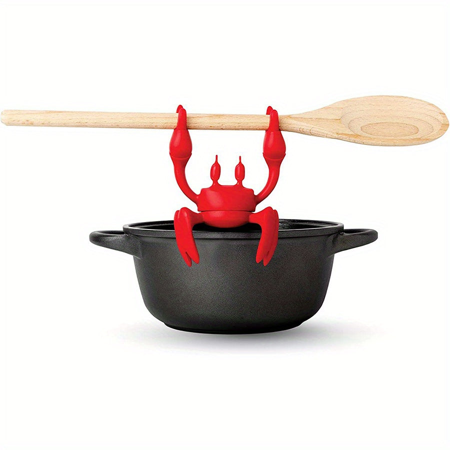 Red Crab Utensil Rest Heat Resistant Spoon Holder