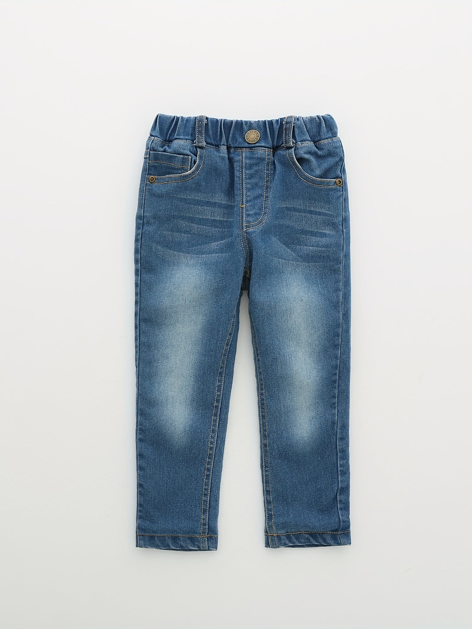 Boys Elastic Waist Denim Pants with Pocket