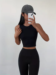 Detachable Chest Pad Backless Tank Top