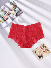 2 Pack Women's Plus Floral Lace Seamless Underwear Set