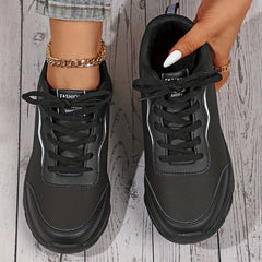 Women's Non-slip Lace Up Sneakers Lightweight Running Shoes