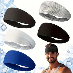 5pcs Men's Summer Cooling Headband Set for Hot Weather Sports