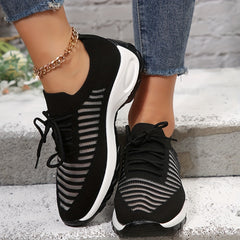 Mesh Breathable Low Top Running Shoes Lightweight Outdoor Casual Sport Sneakers