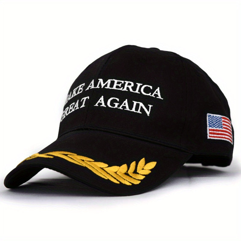 American Flag Embroidery Baseball Cap Adjustable Sunscreen Dad Hat