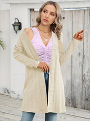 Cable Jacquard Long Sleeve Open Front Cardigan