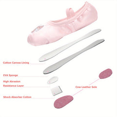 Girl's Pink Backless Soft Dance Shoes Comfy Non Slip
